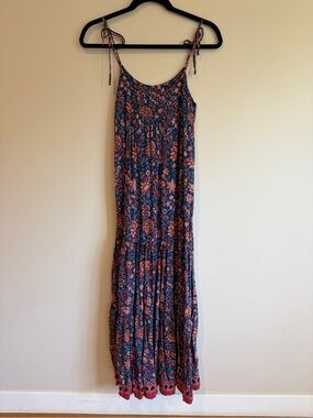 Natalie Martin Melanie Floral Tie-Strap Maxi Dress